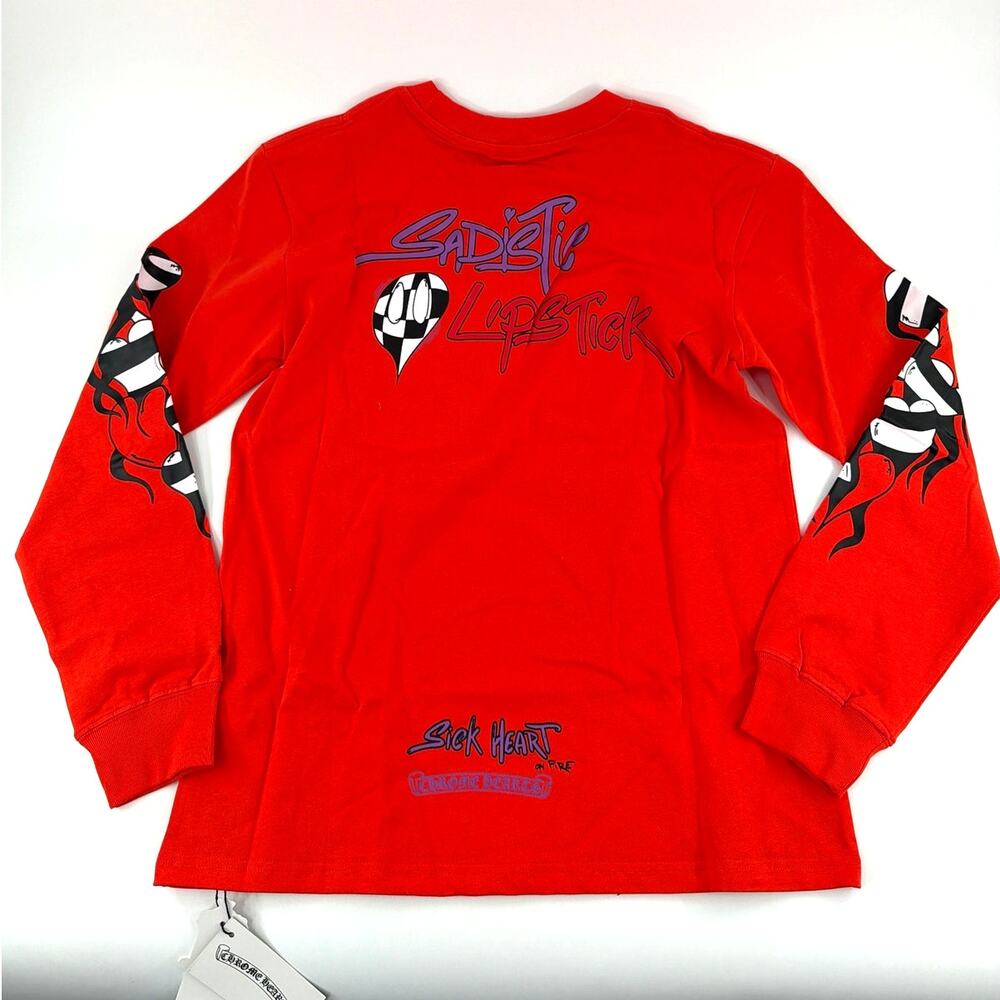 Chrome Hearts Matty Boy Spark Long Sleeve Tee Red Size M
